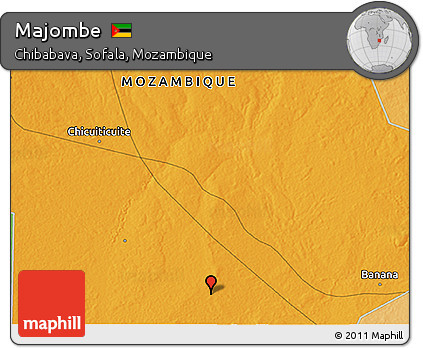 Political 3D Map of Majombe
