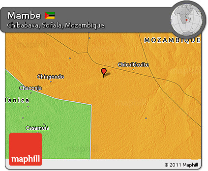 Political 3D Map of Mambe