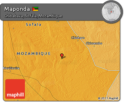 Political 3D Map of Maponda