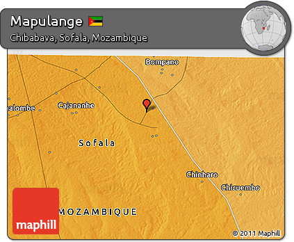Political 3D Map of Mapulange