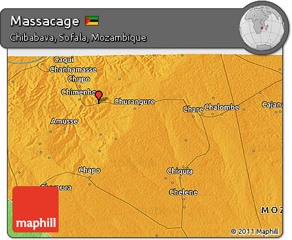 Political 3D Map of Massacage
