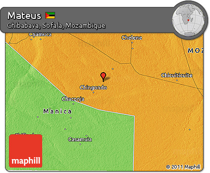 Political 3D Map of Mateus