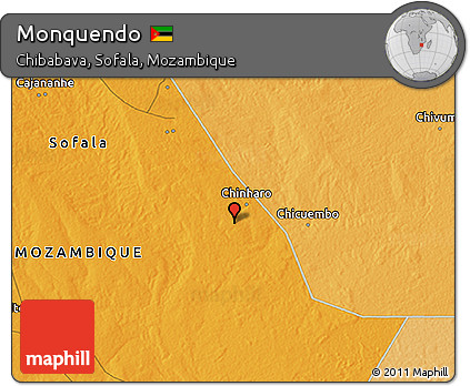 Political 3D Map of Monquendo