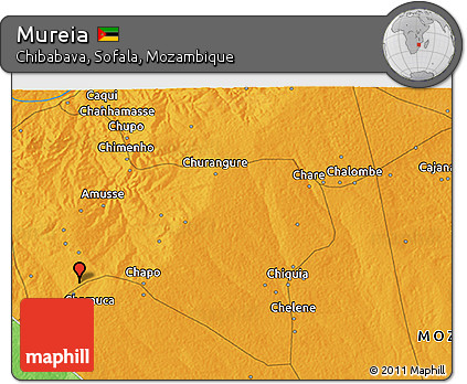 Political 3D Map of Mureia