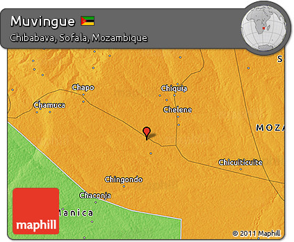 Political 3D Map of Muvingue