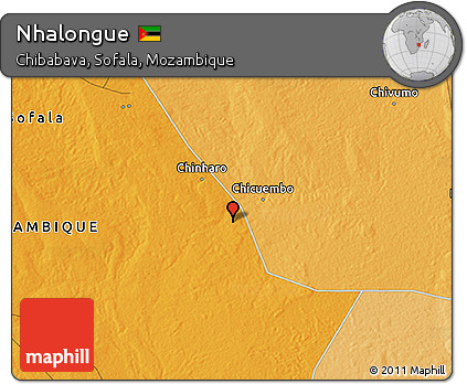 Political 3D Map of Nhalongue
