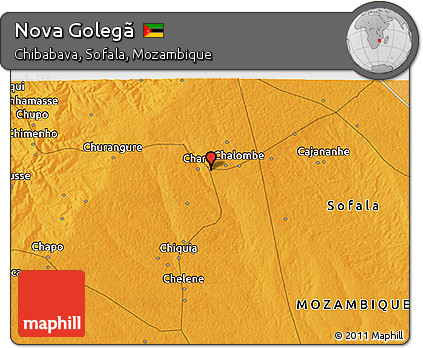Political 3D Map of Nova Golegã