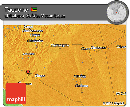 Political 3D Map of Tauzene