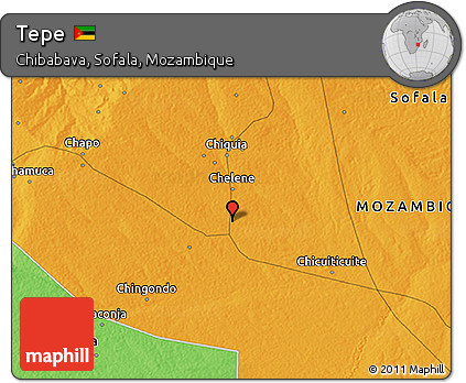 Political 3D Map of Tepe