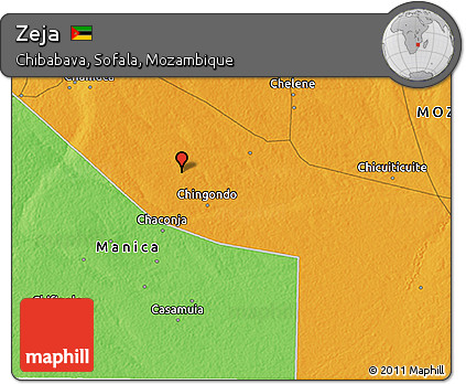 Political 3D Map of Zeja