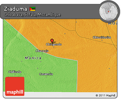 Political 3D Map of Ziaduma