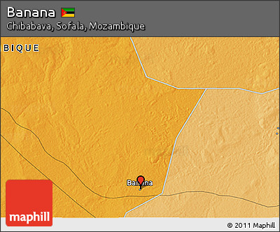 Political 3D Map of Banana