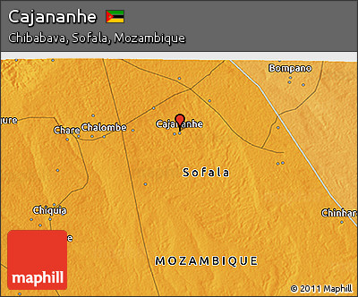 Political 3D Map of Cajananhe