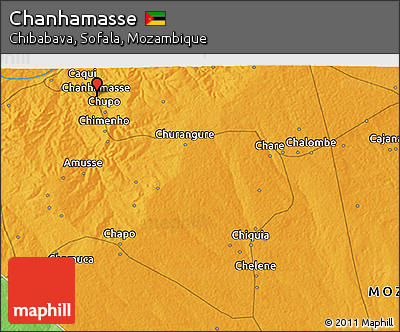 Political 3D Map of Chanhamasse