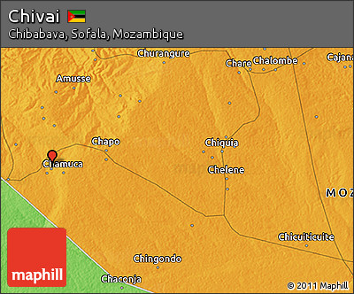 Political 3D Map of Chivai