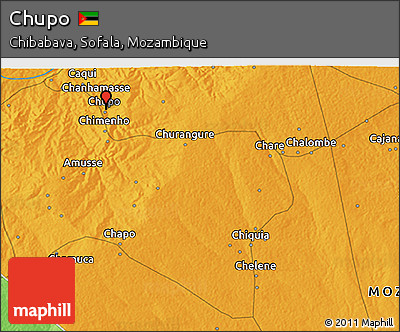 Political 3D Map of Chupo