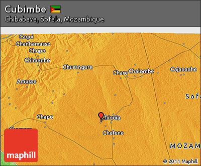 Political 3D Map of Cubimbe