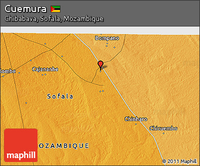 Political 3D Map of Cuemura