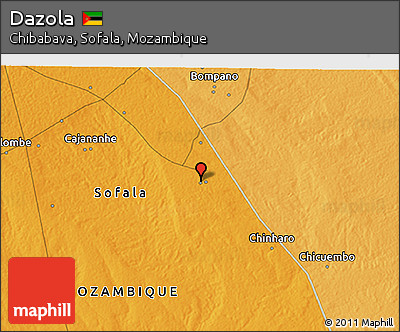 Political 3D Map of Dazola