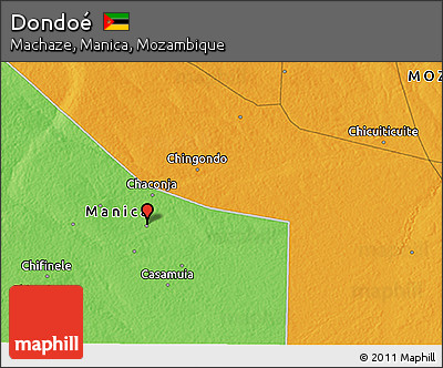 Political 3D Map of Dondoé