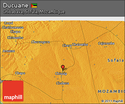 Political 3D Map of Ducuane