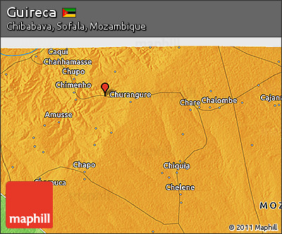 Political 3D Map of Guireca