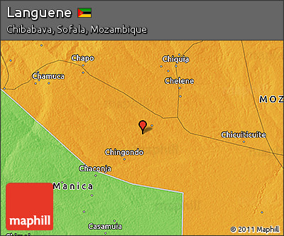 Political 3D Map of Languene