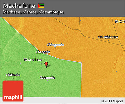 Political 3D Map of Machafune