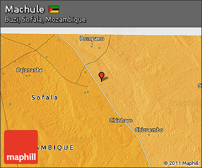 Political 3D Map of Machule