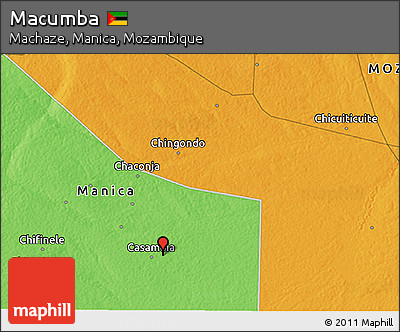 Political 3D Map of Macumba