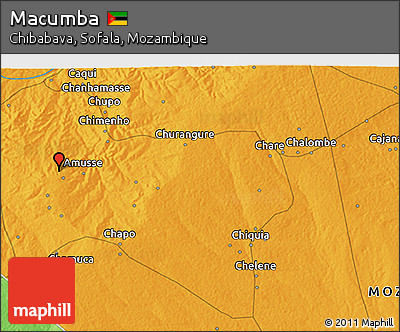 Political 3D Map of Macumba