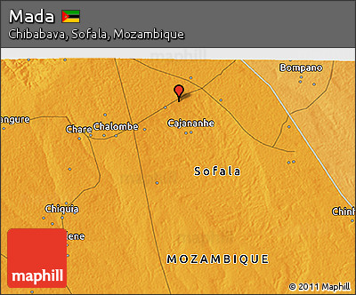 Political 3D Map of Mada