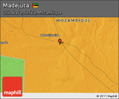 Political 3D Map of Madejuta
