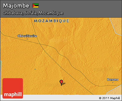 Political 3D Map of Majombe