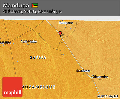 Political 3D Map of Manduna