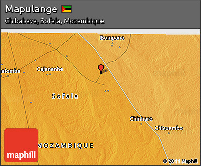 Political 3D Map of Mapulange