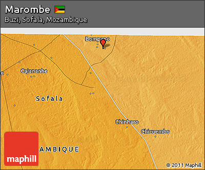 Political 3D Map of Marombe