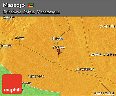 Political 3D Map of Massojo