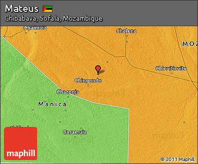 Political 3D Map of Mateus