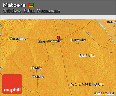 Political 3D Map of Matoere