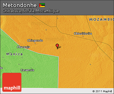 Political 3D Map of Metondonhe