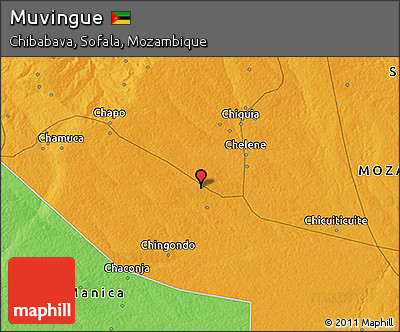 Political 3D Map of Muvingue