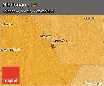 Political 3D Map of Nhalongue