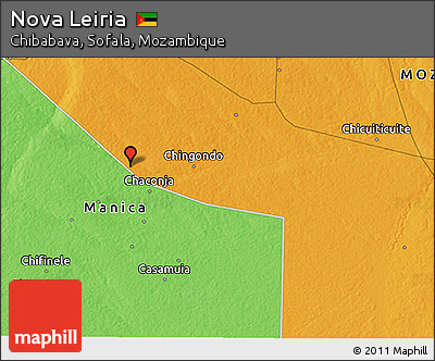 Political 3D Map of Nova Leiria