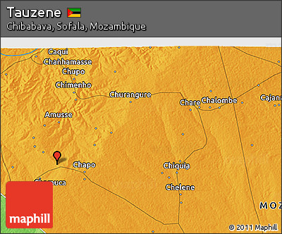 Political 3D Map of Tauzene