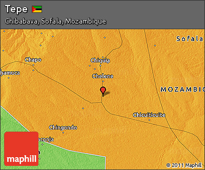 Political 3D Map of Tepe