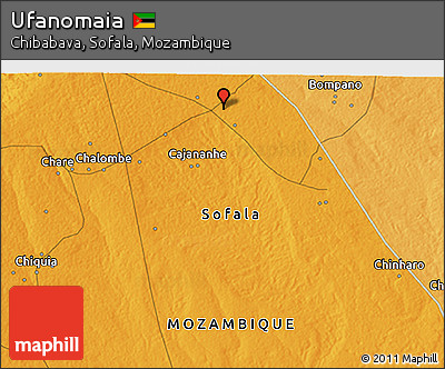 Political 3D Map of Ufanomaia