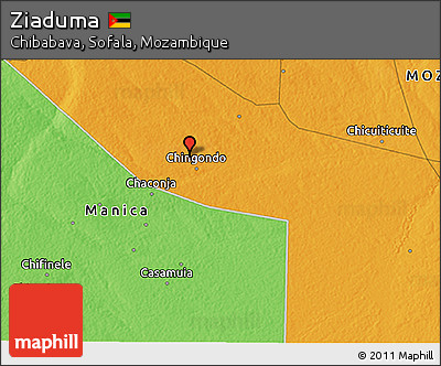 Political 3D Map of Ziaduma