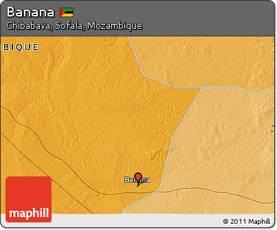 Political 3D Map of Banana
