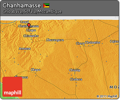 Political 3D Map of Chanhamasse
